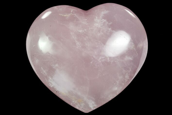 Polished Rose Quartz Heart - Madagascar #63033